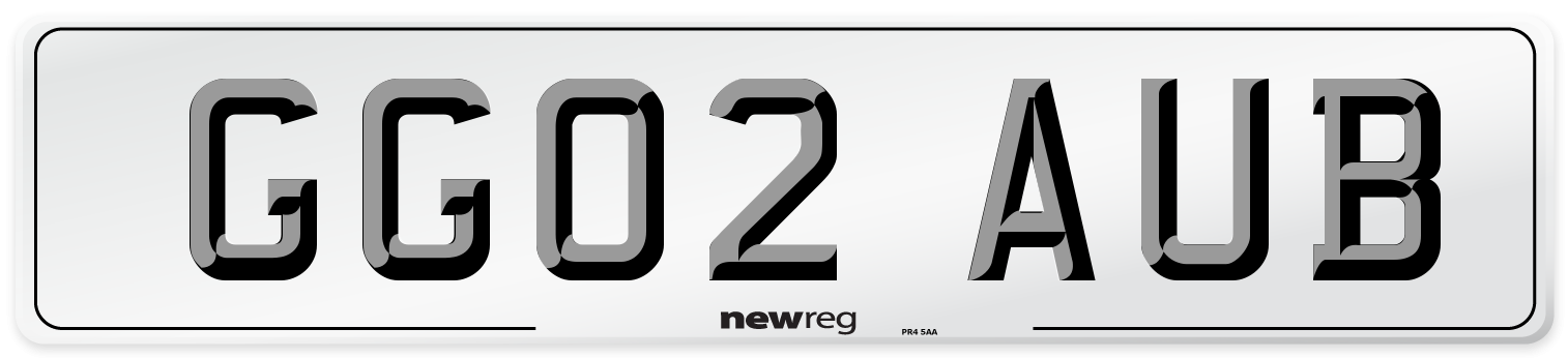 GG02 AUB Number Plate from New Reg